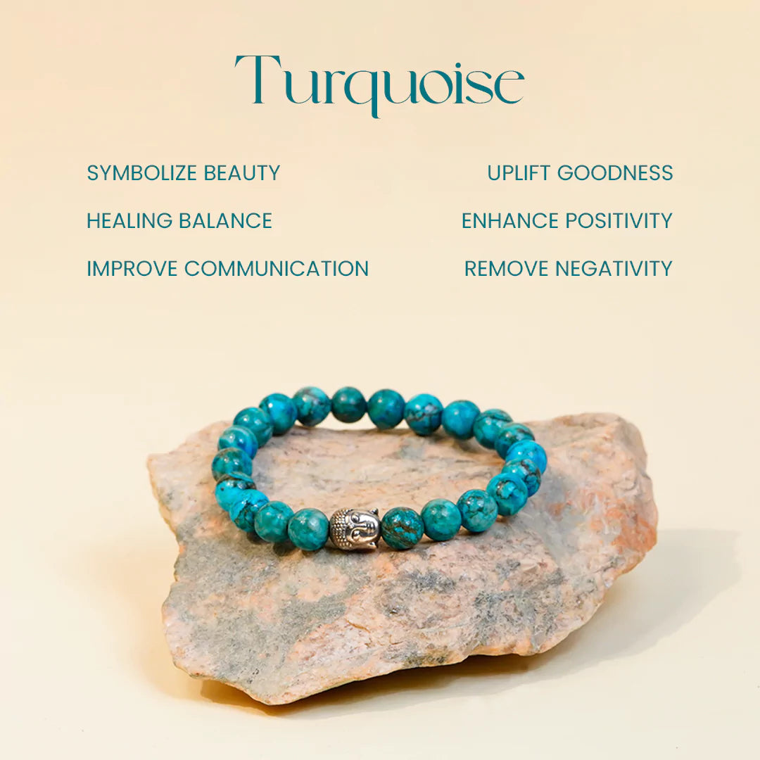 Turquoise 100% Natural Stone 8mm Bracelet