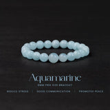 Aquamarine 100% Natural Stone 8mm Bracelet